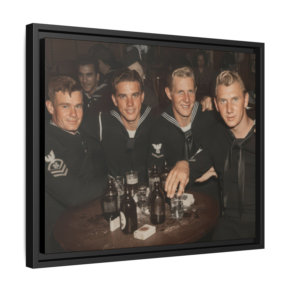 hommes 007 | Framed Vintage Photo - Matte Canvas2