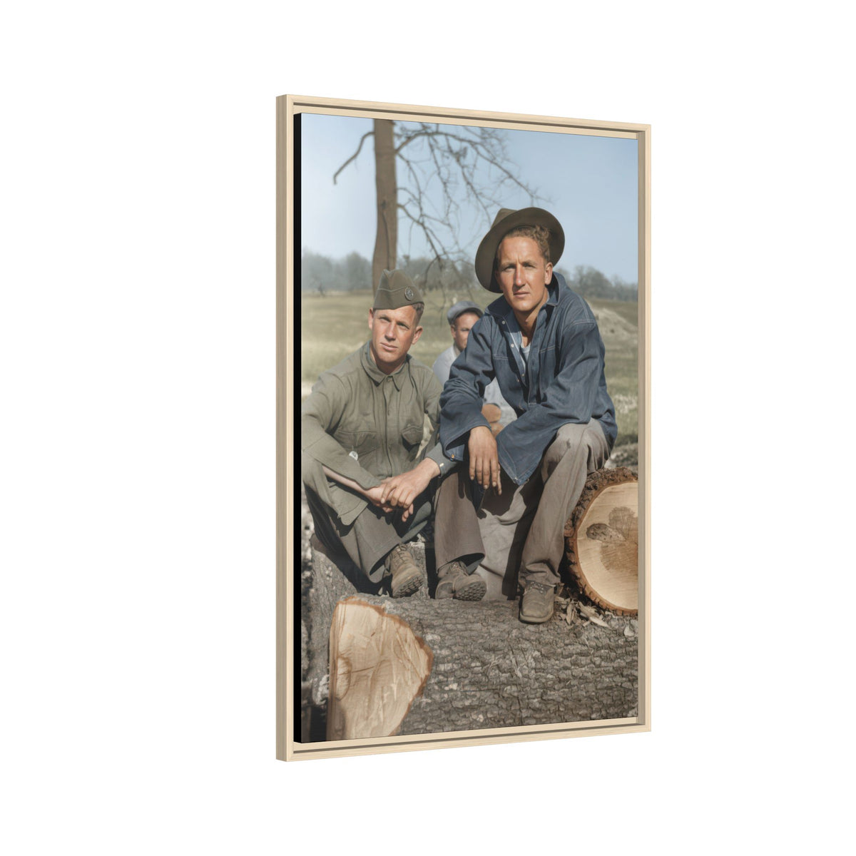 hommes 020 | Framed Vintage Photo - Matte Canvas
