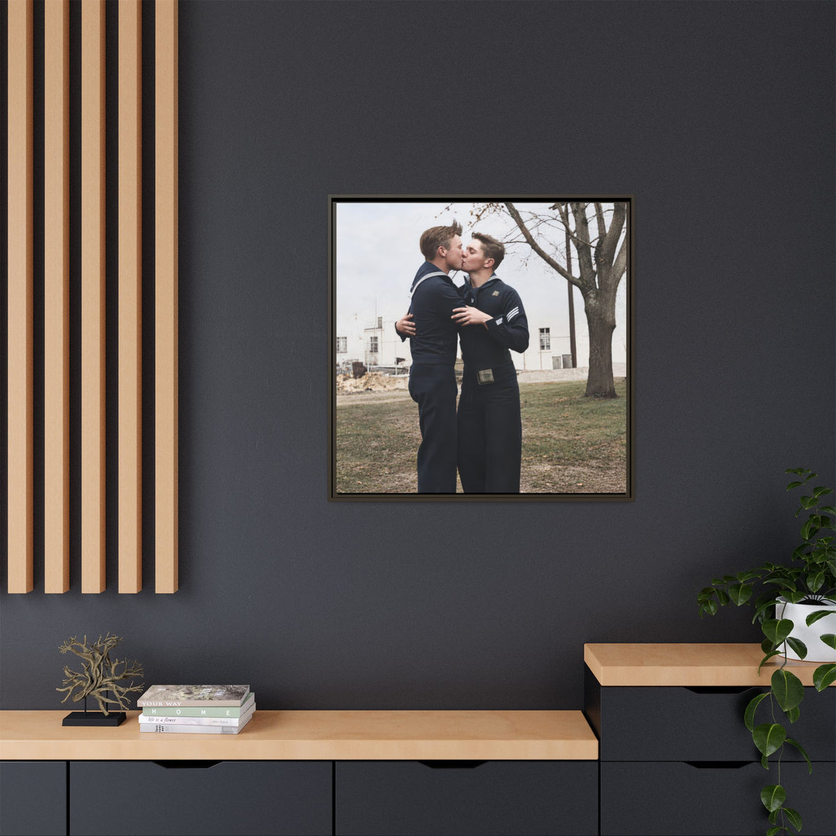 paire 034 | Framed Vintage Photo - Matte Canvas
