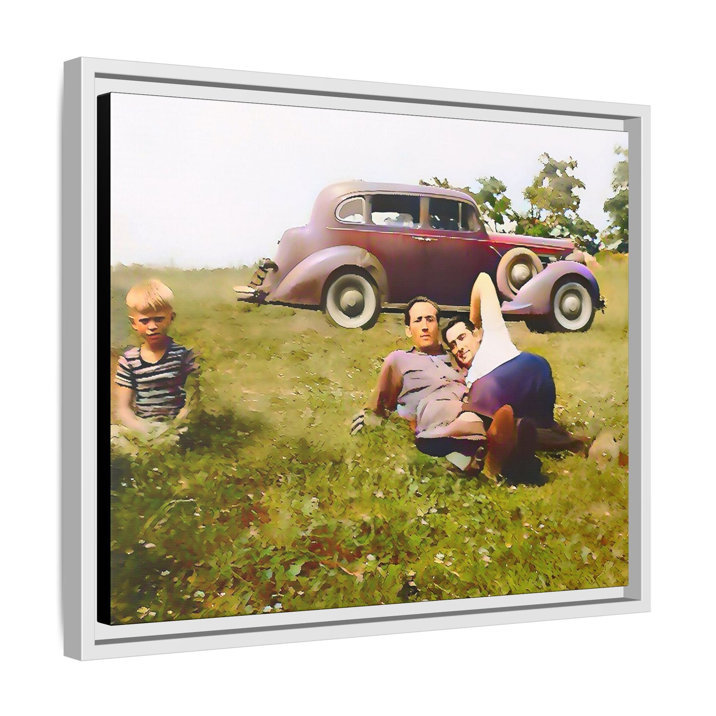 paire 003 | Framed Vintage Photo - Matte Canvas