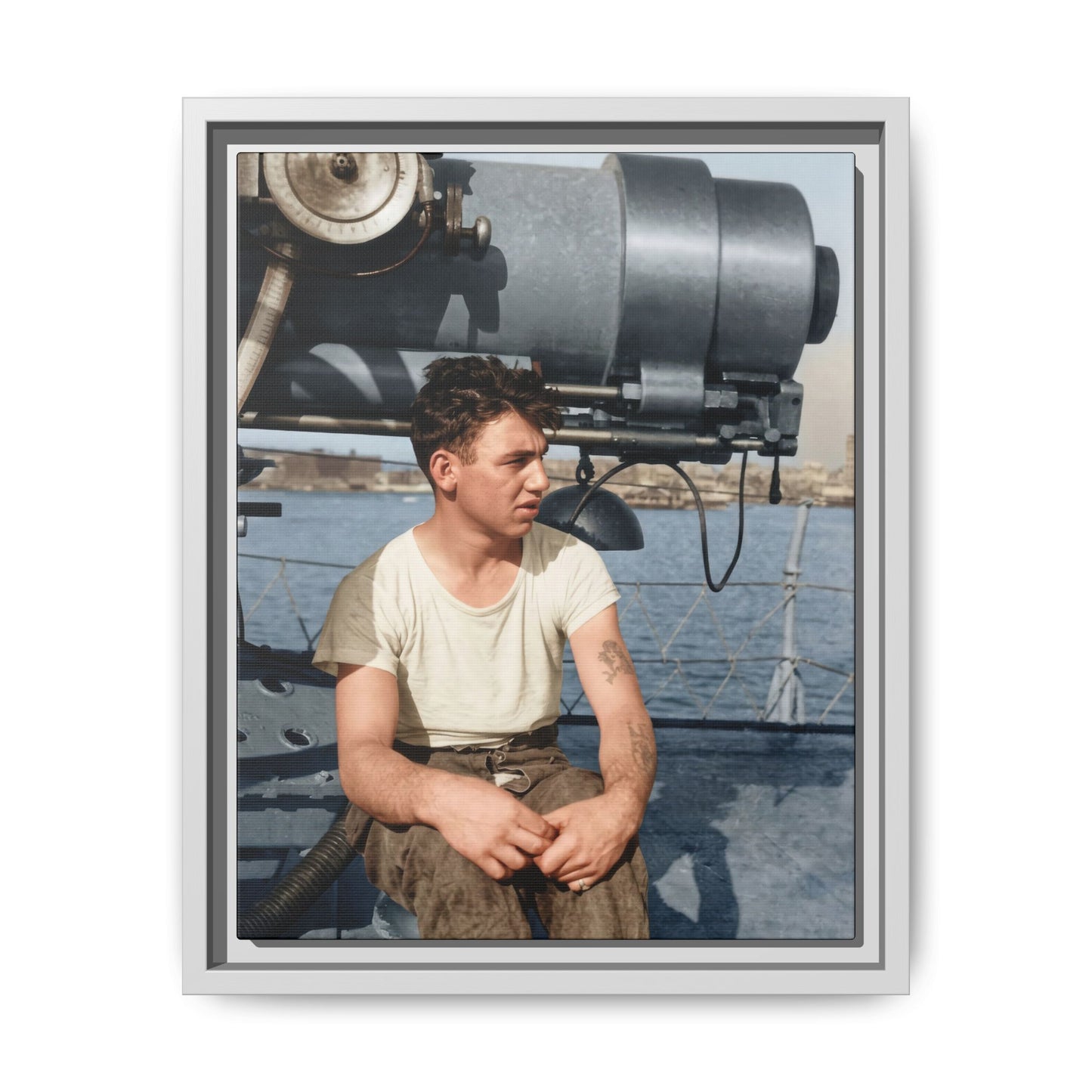 celibataire 026 | Framed Vintage Photo - Matte Canvas