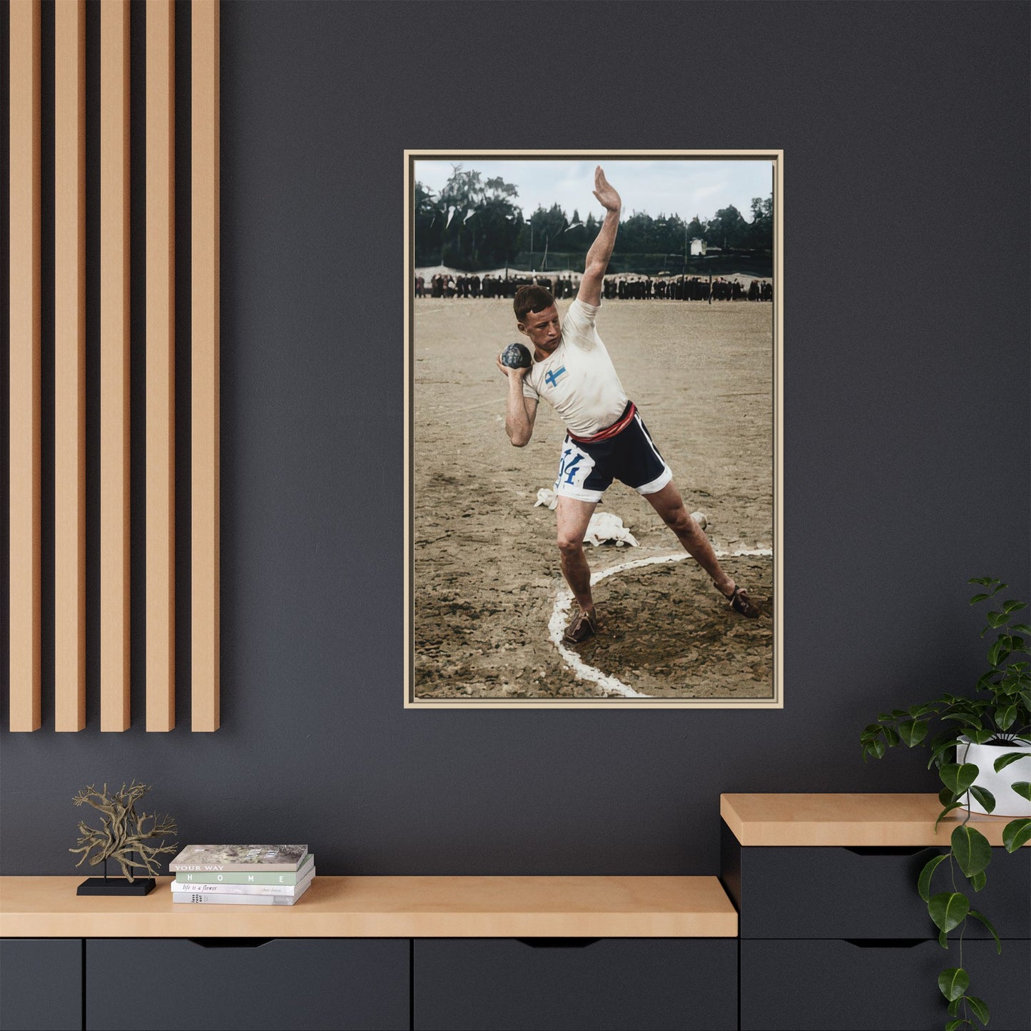 athlétisme 037 | Framed Vintage Photo - Matte Canvas