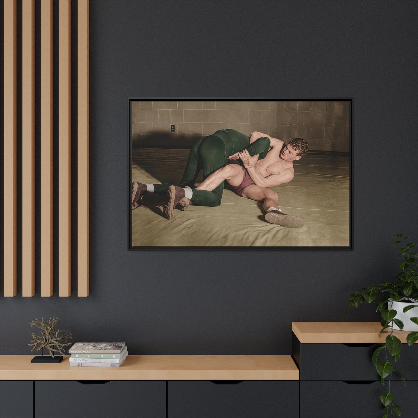 athlétisme 032 | Framed Vintage Photo - Matte Canvas