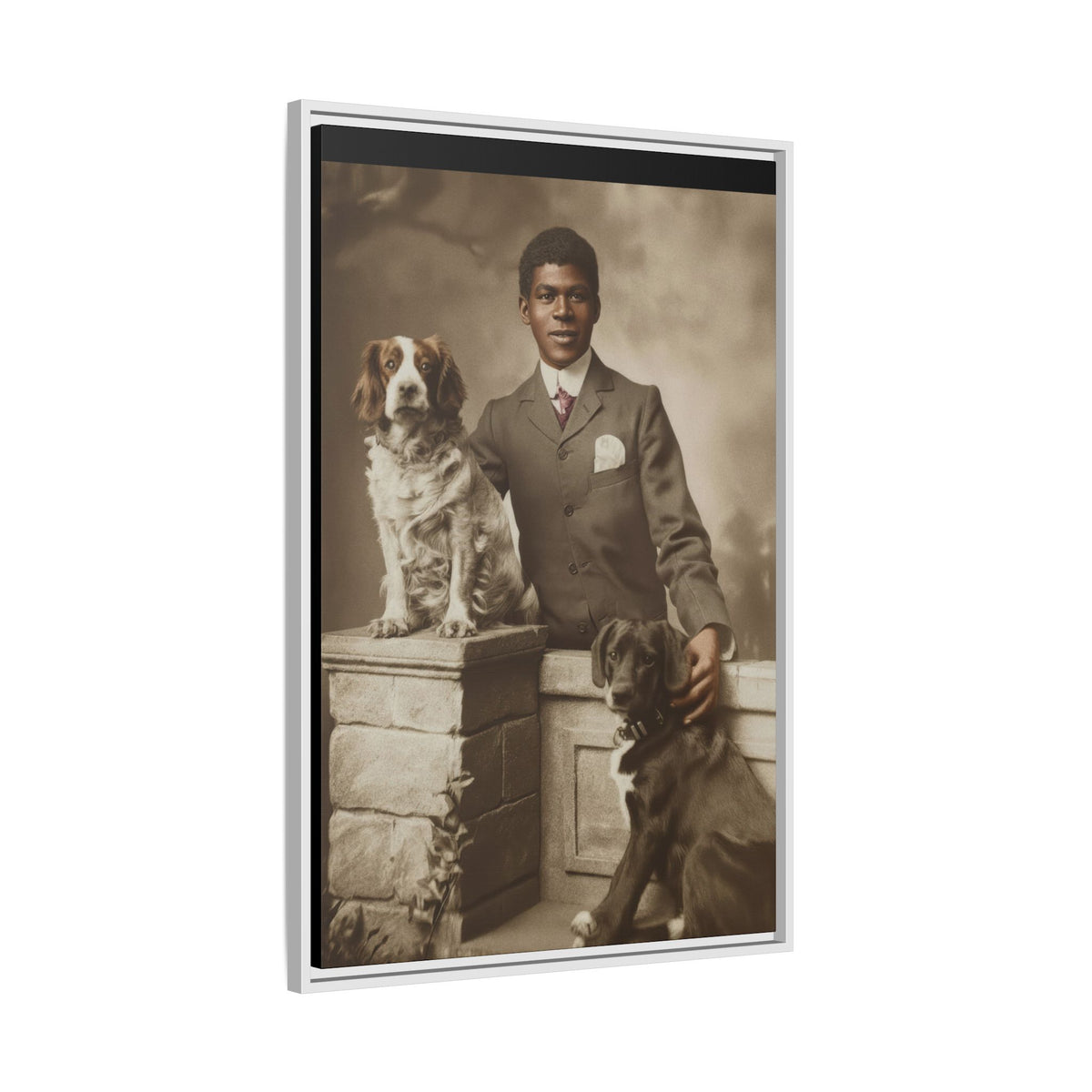celibataire 009 | Framed Vintage Photo - Matte Canvas