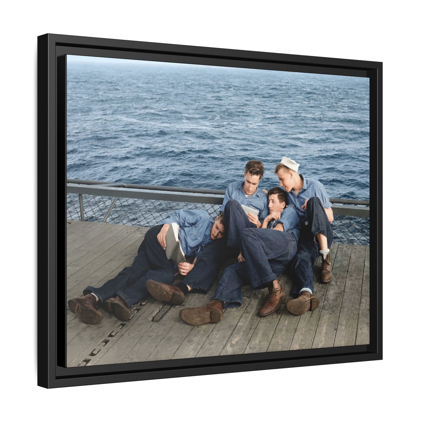 hommes 025 | Framed Vintage Photo - Matte Canvas