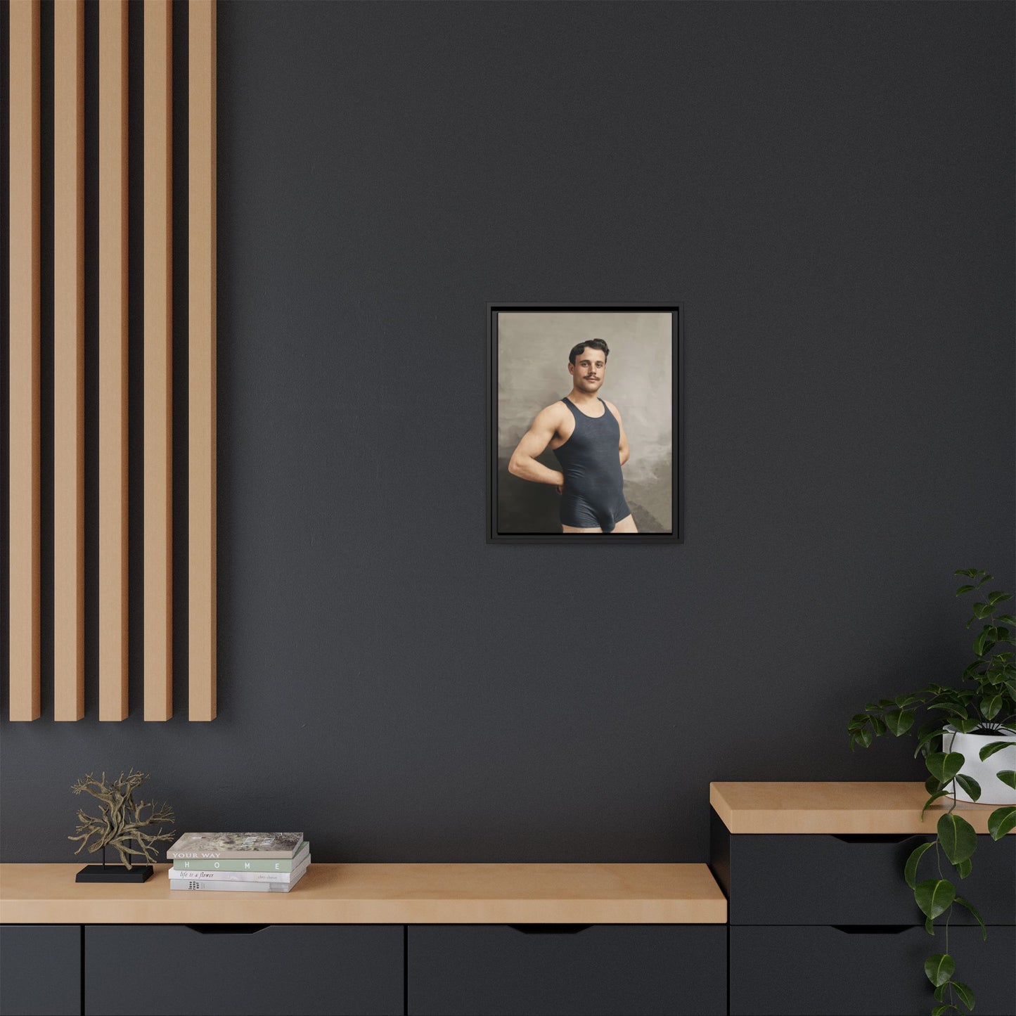 athlétisme 011 | Framed Vintage Photo - Matte Canvas
