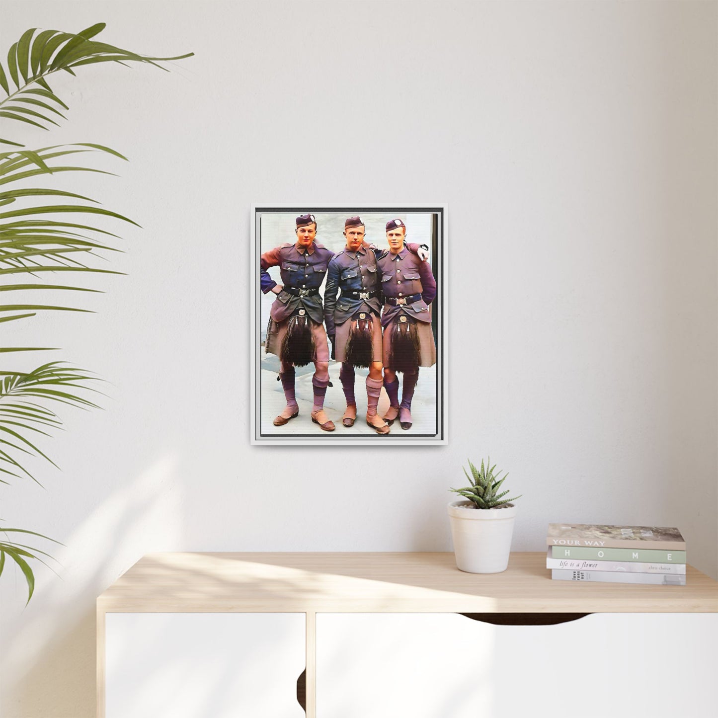 hommes 014 | Framed Vintage Photo - Matte Canvas