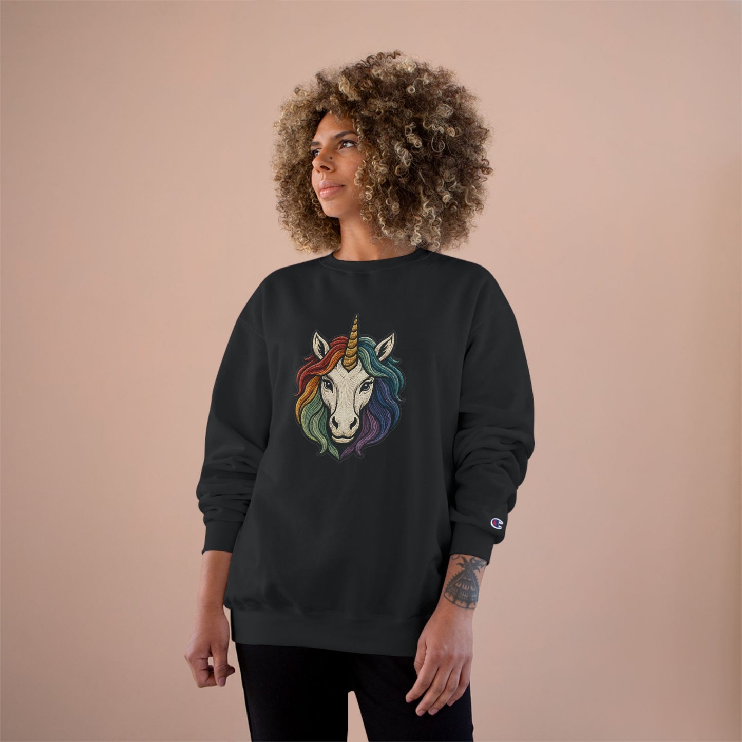 Champion | Rainbow Riders Muted Pride Unicorn Crewneck Sweatshirt