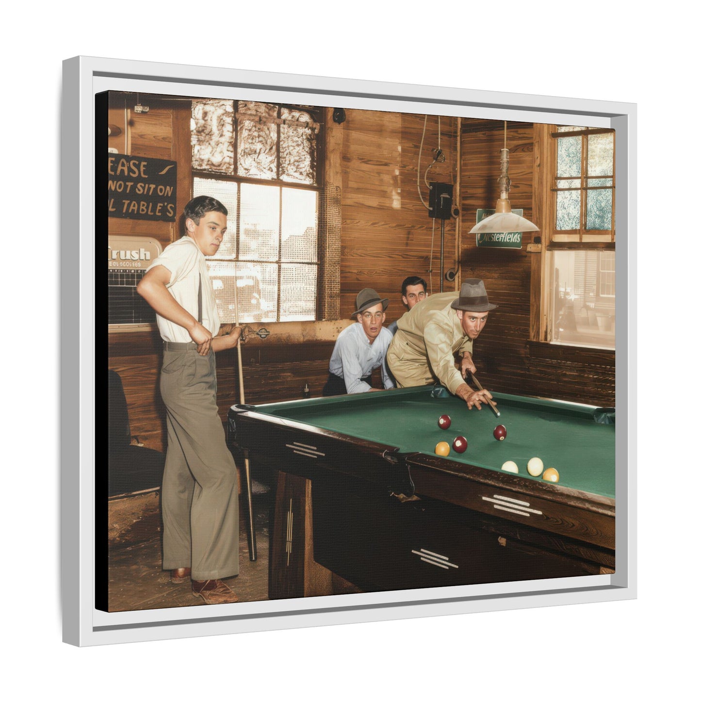 hommes 024 | Framed Vintage Photo - Matte Canvas