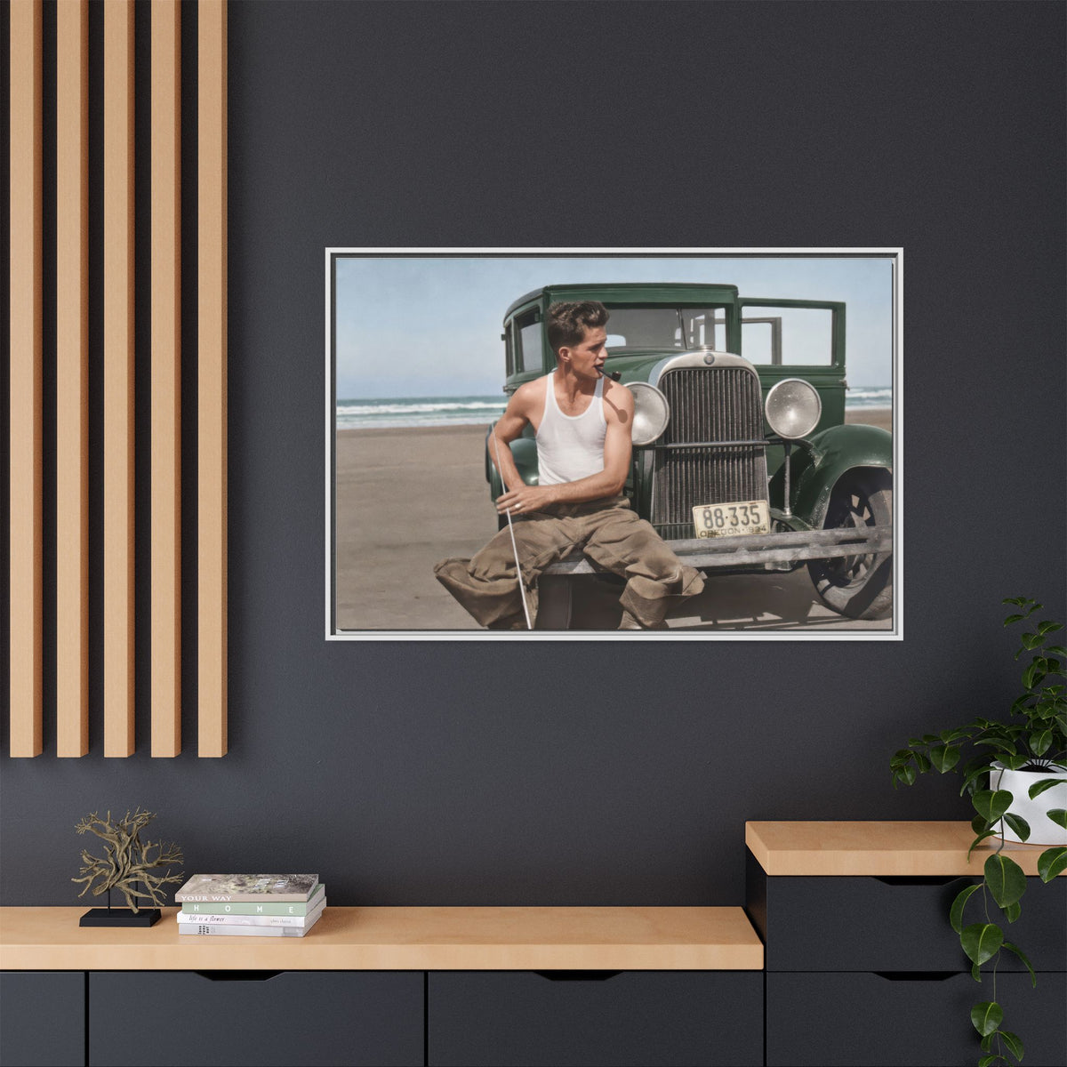 celibataire 008 | Framed Vintage Photo - Matte Canvas