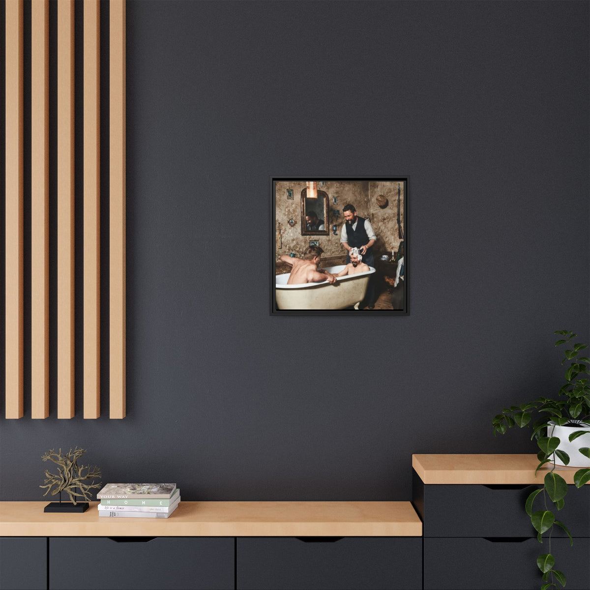 hommes 031 | Framed Vintage Photo - Matte Canvas2