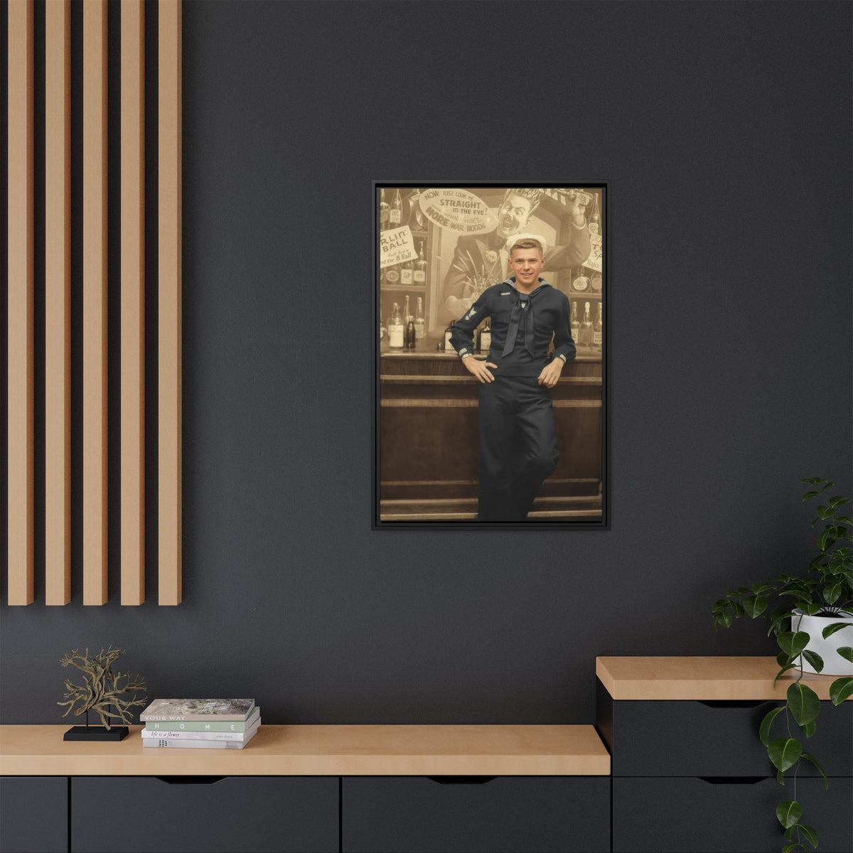 celibataire 006 | Framed Vintage Photo - Matte Canvas
