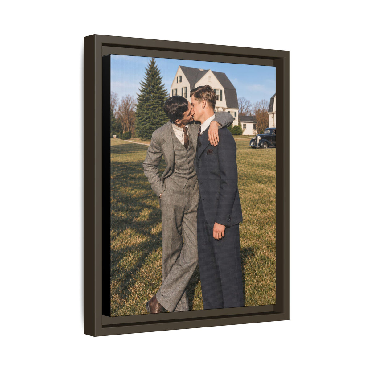paire 005 | Framed Vintage Photo - Matte Canvas