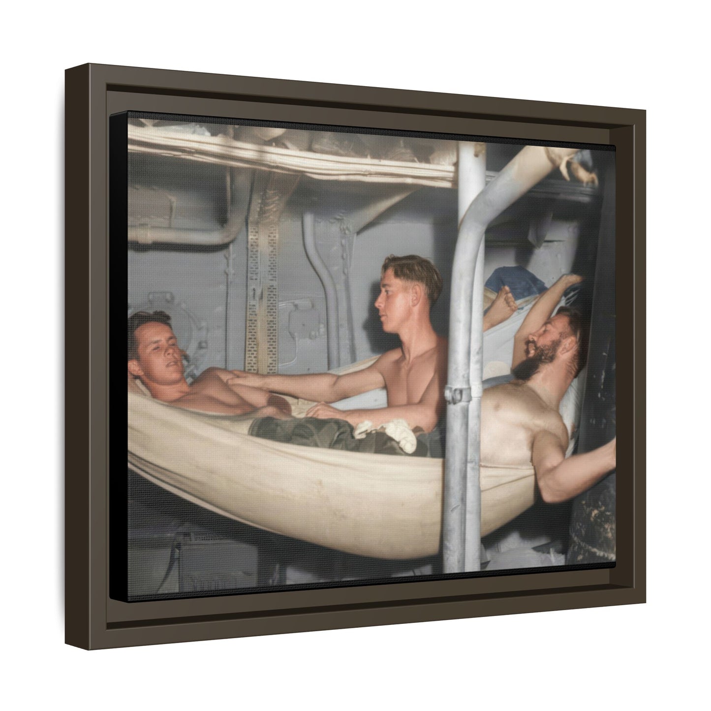 hommes 004 | Framed Vintage Photo - Matte Canvas