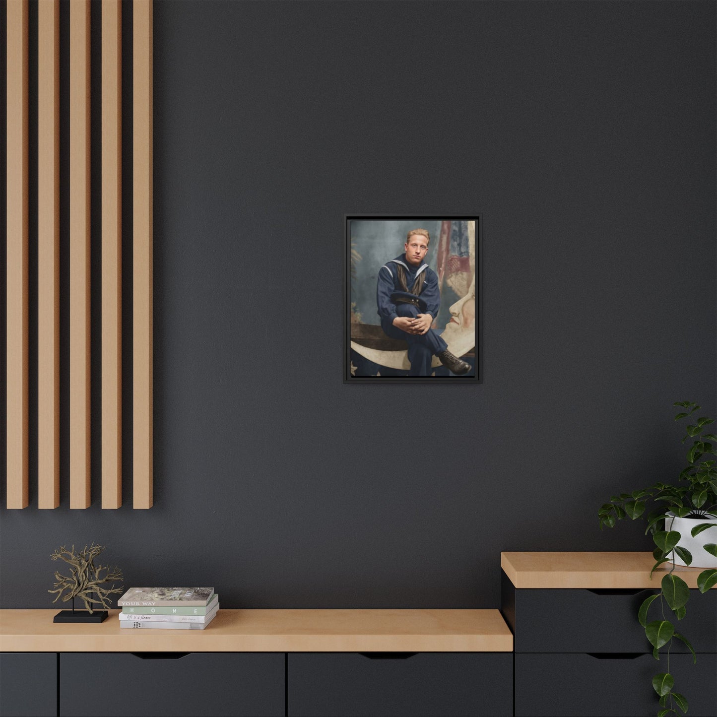 celibataire 016 | Framed Vintage Photo - Matte Canvas