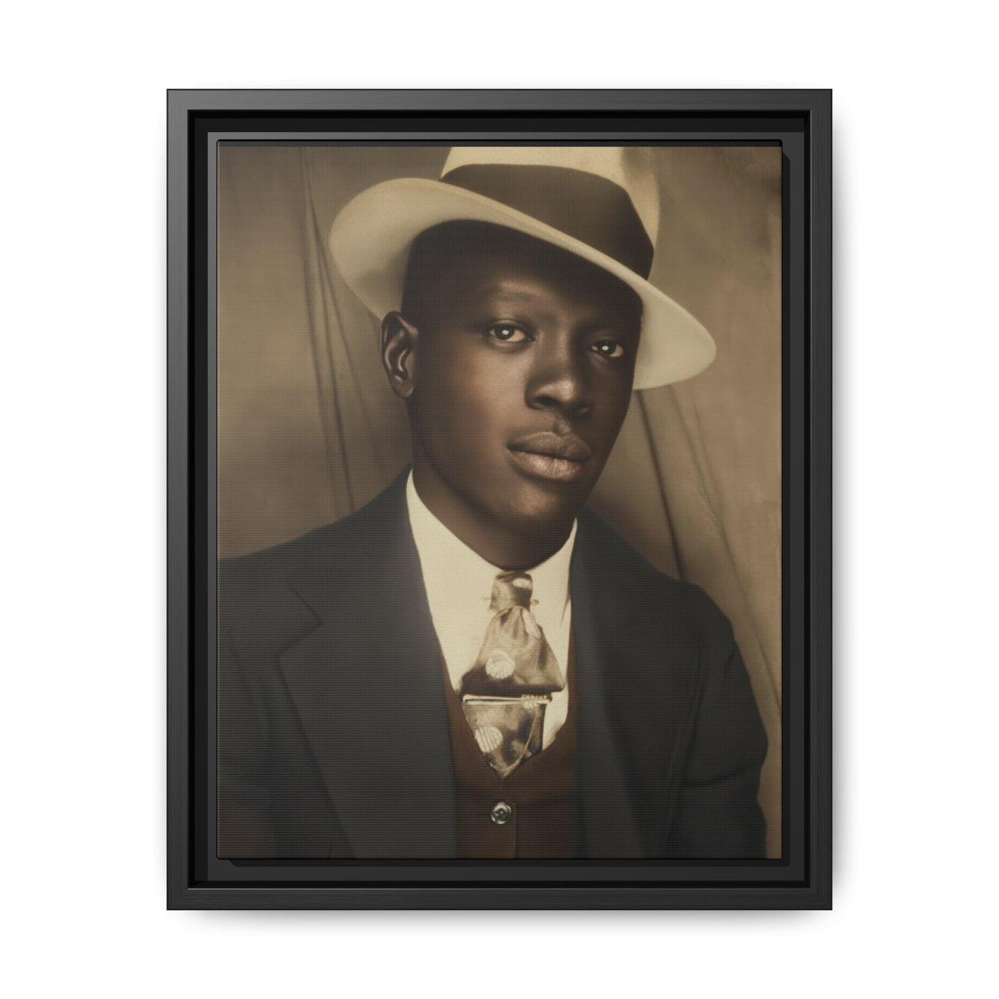 celibataire 019 | Framed Vintage Photo - Matte Canvas