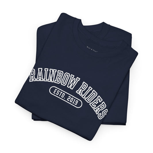 Rainbow Riders Collegiate T-Shirt | Est. 2019 LGBTQ+ Pride Tee