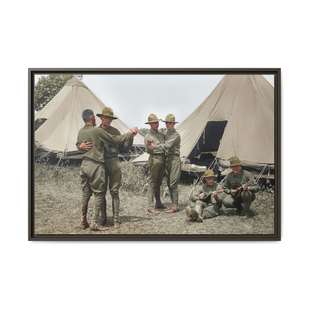 hommes 006 | Framed Vintage Photo - Matte Canvas