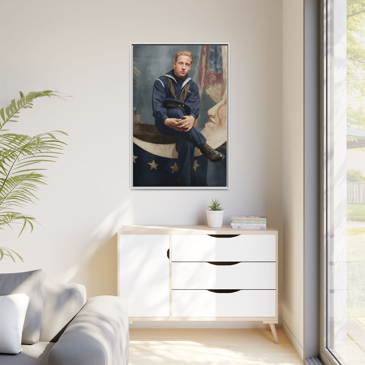 celibataire 016 | Framed Vintage Photo - Matte Canvas