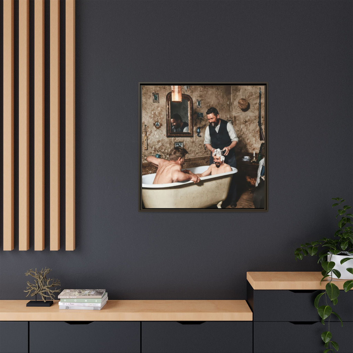 hommes 031 | Framed Vintage Photo - Matte Canvas2