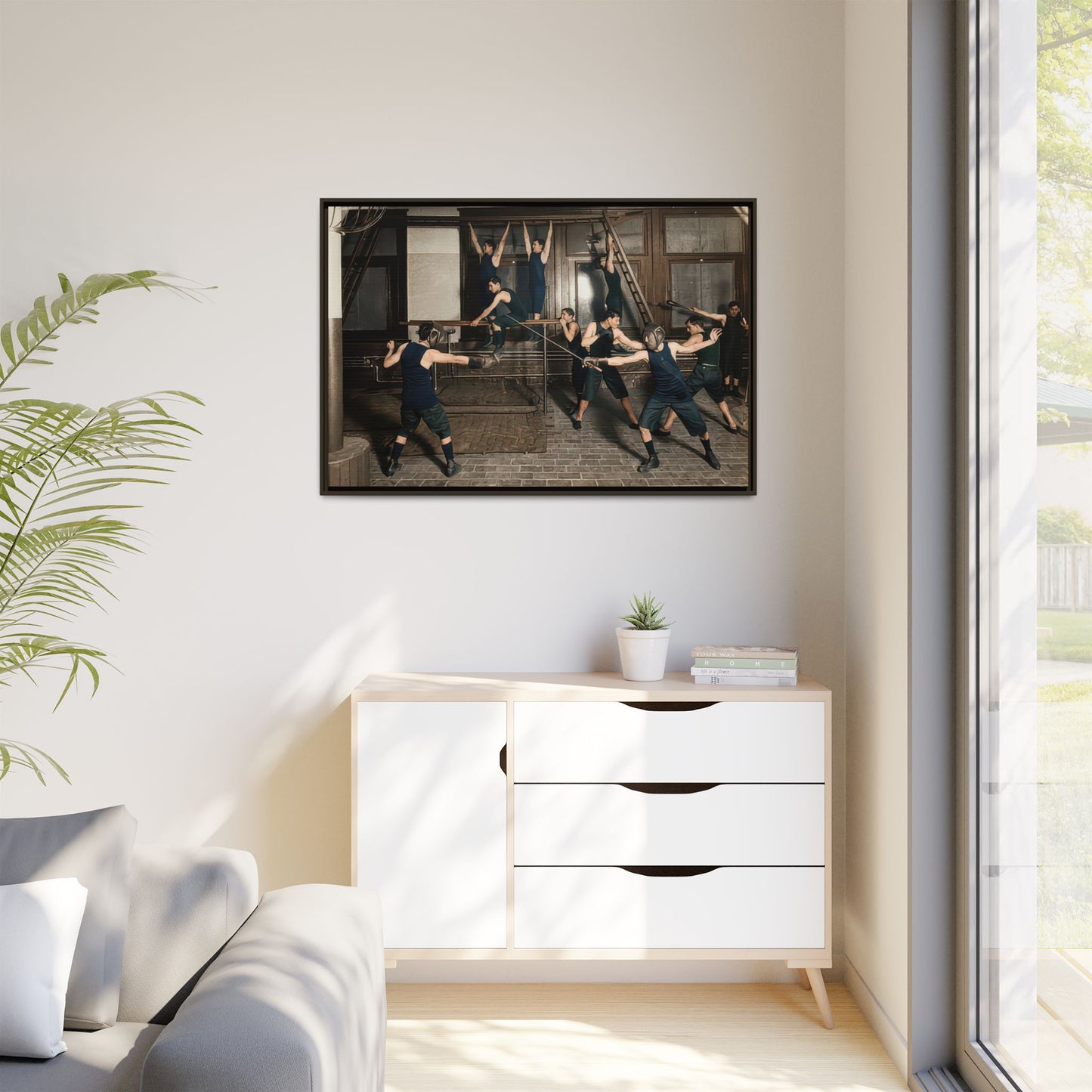 athlétisme 038 | Framed Vintage Photo - Matte Canvas