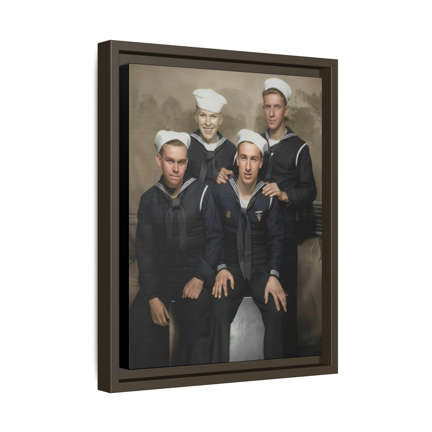 hommes 011 | Framed Vintage Photo - Matte Canvas
