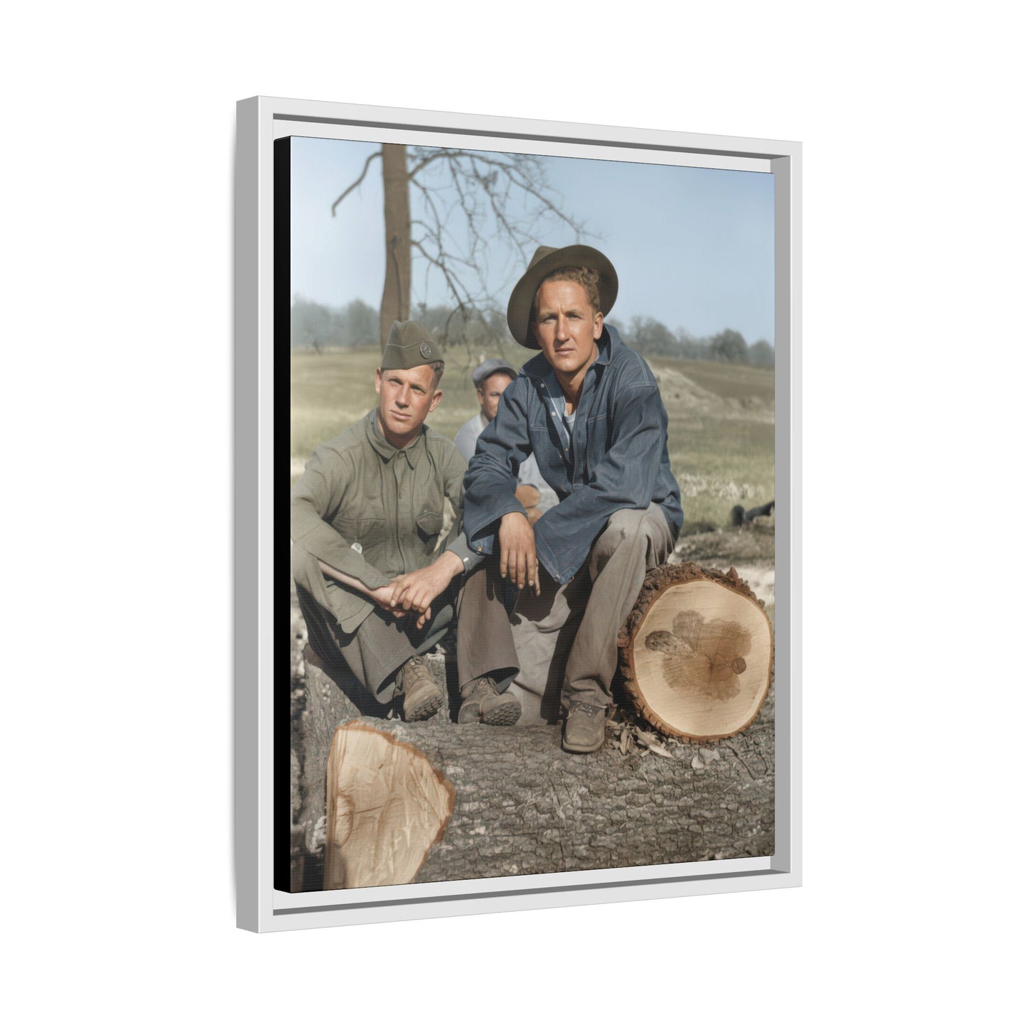 hommes 020 | Framed Vintage Photo - Matte Canvas