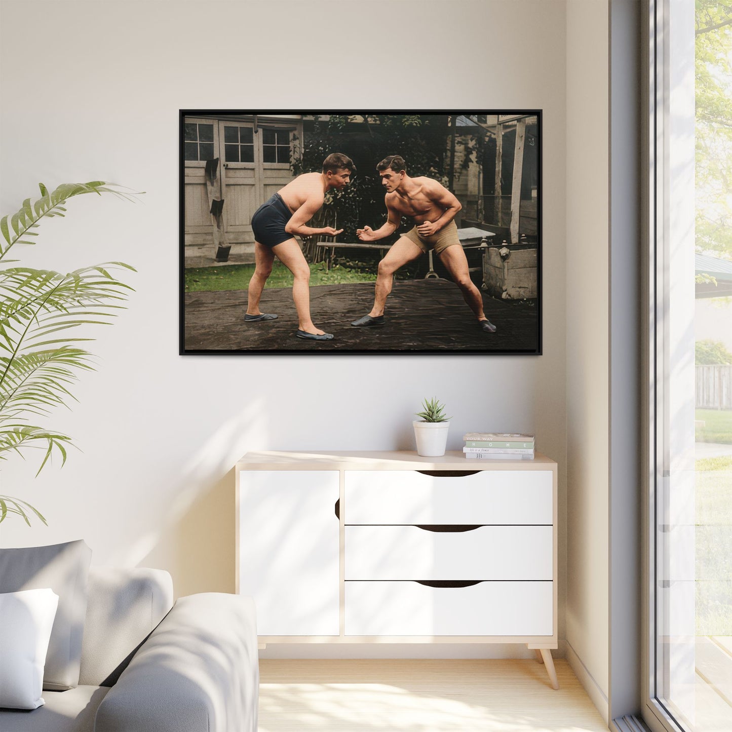 athlétisme 033 | Framed Vintage Photo - Matte Canvas