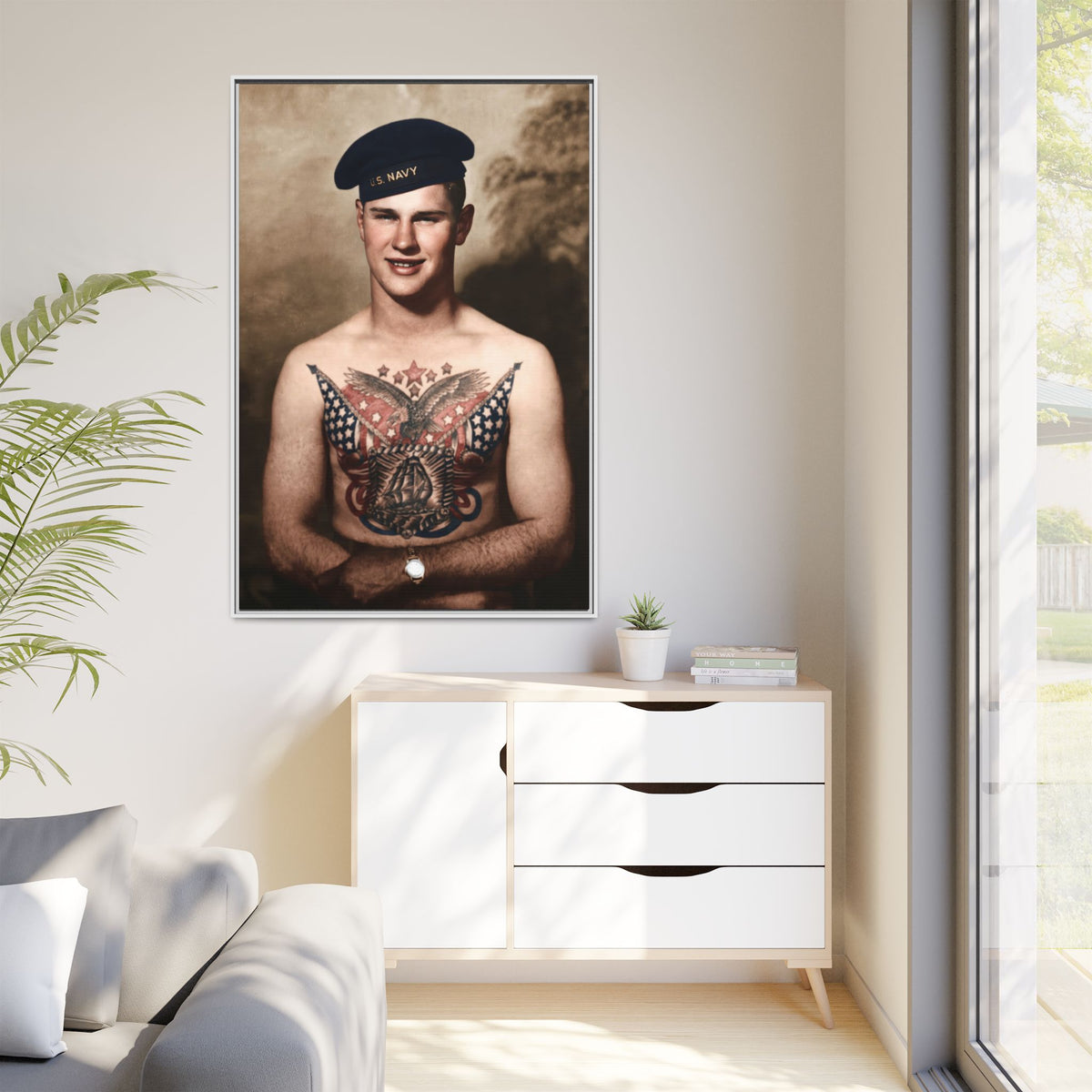 celibataire 037 | Framed Vintage Photo - Matte Canvas