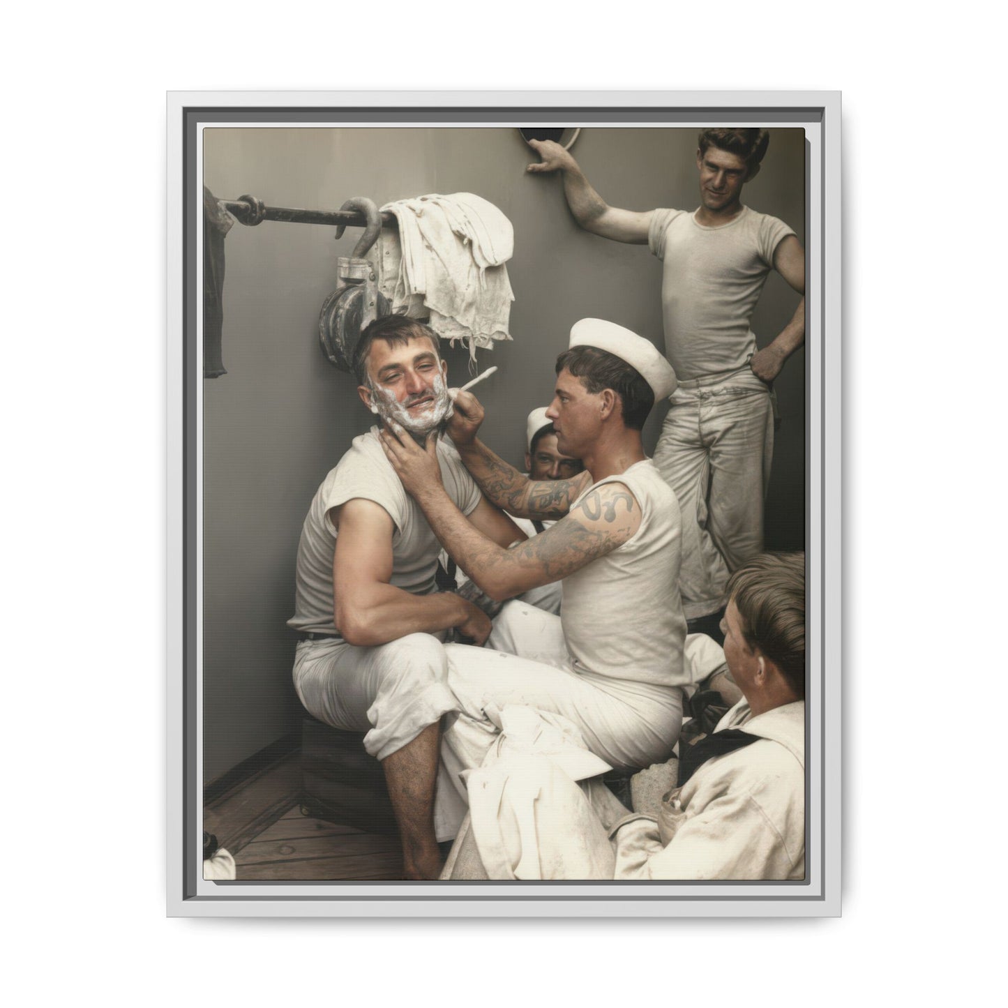 hommes 022 | Framed Vintage Photo - Matte Canvas