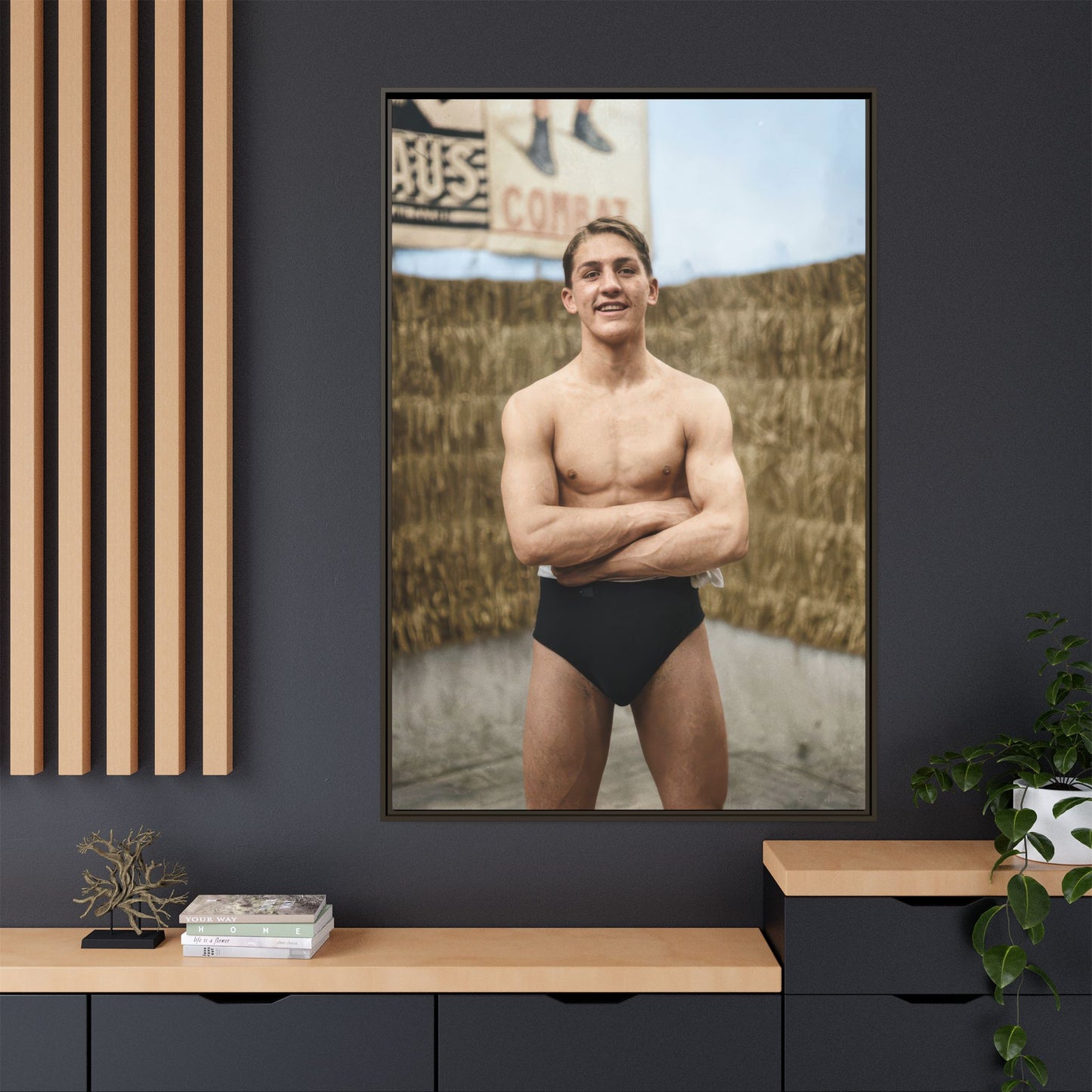 athlétisme 047 | Framed Vintage Photo - Matte Canvas