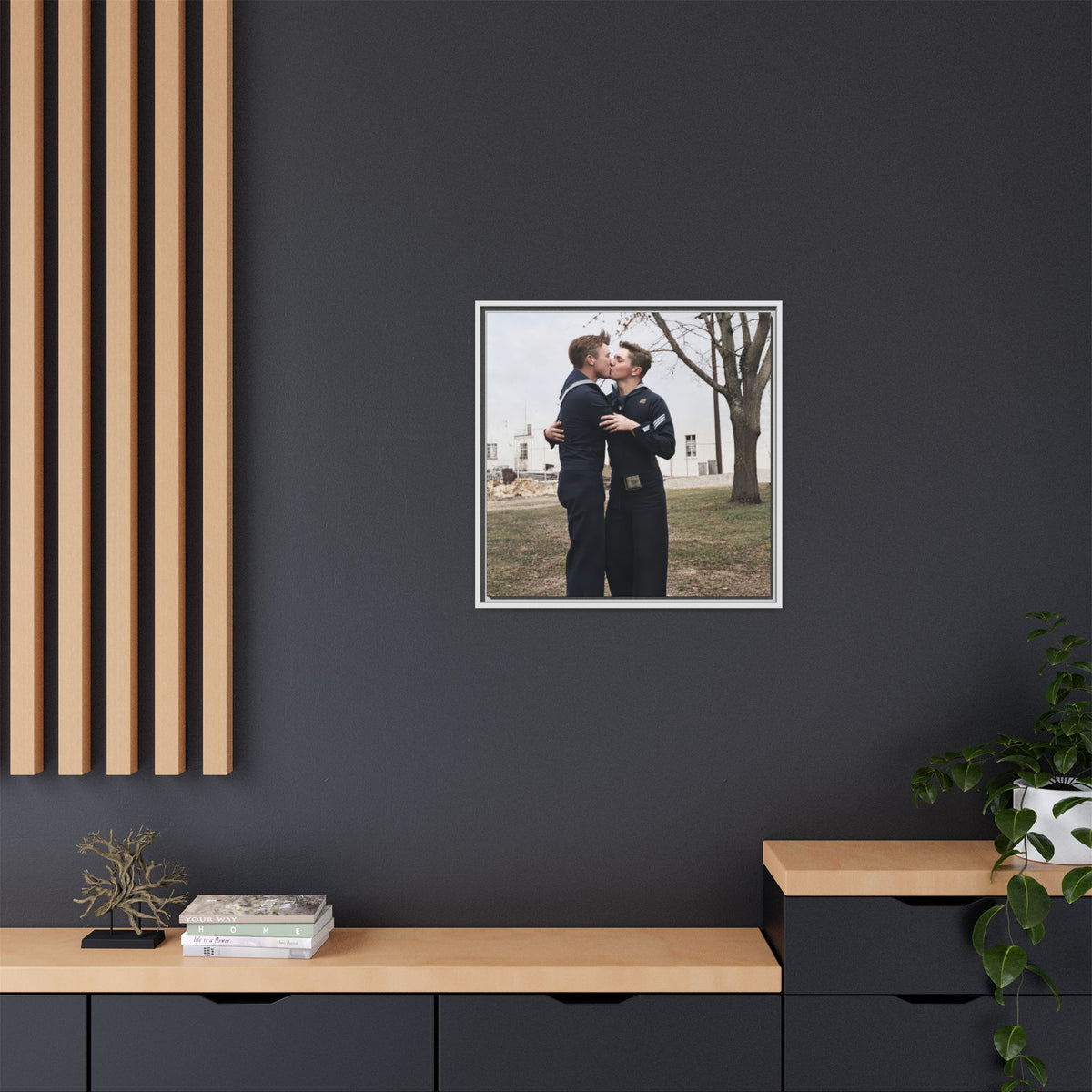 paire 034 | Framed Vintage Photo - Matte Canvas