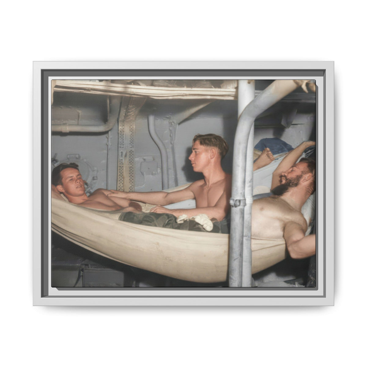 hommes 004 | Framed Vintage Photo - Matte Canvas