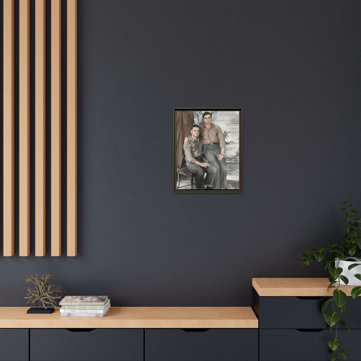 paire 090 | Framed Vintage Photo - Matte Canvas