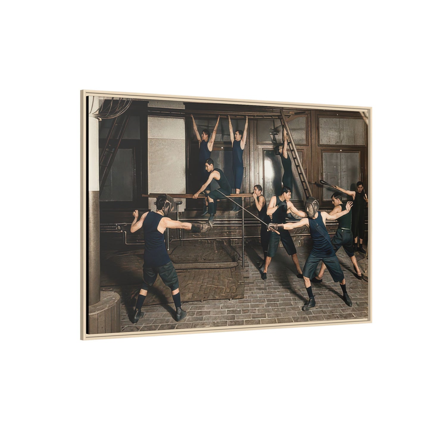 athlétisme 038 | Framed Vintage Photo - Matte Canvas