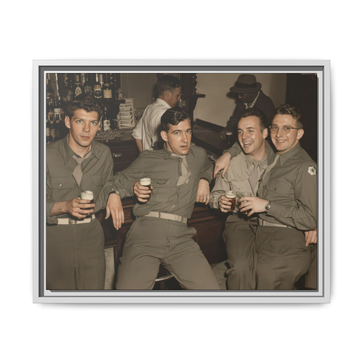 hommes 030 | Framed Vintage Photo - Matte Canvas