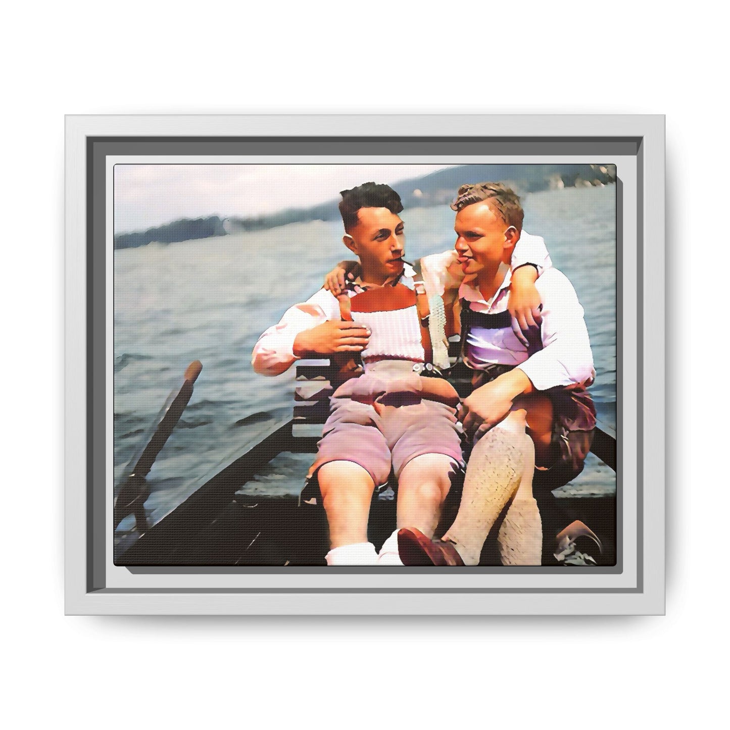 paire 026 | Framed Vintage Photo - Matte Canvas