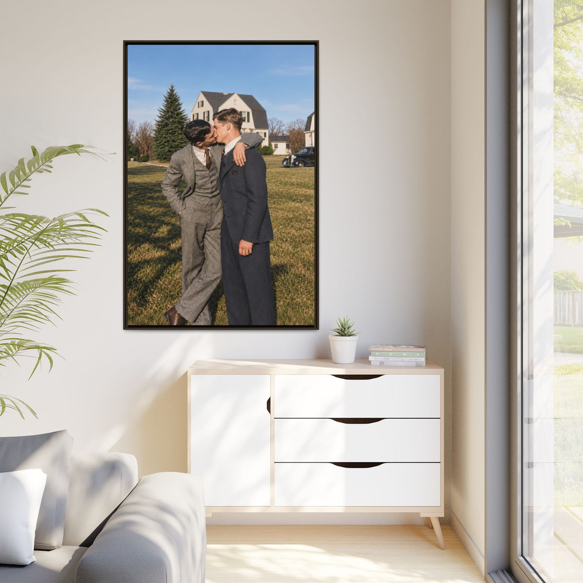 paire 005 | Framed Vintage Photo - Matte Canvas