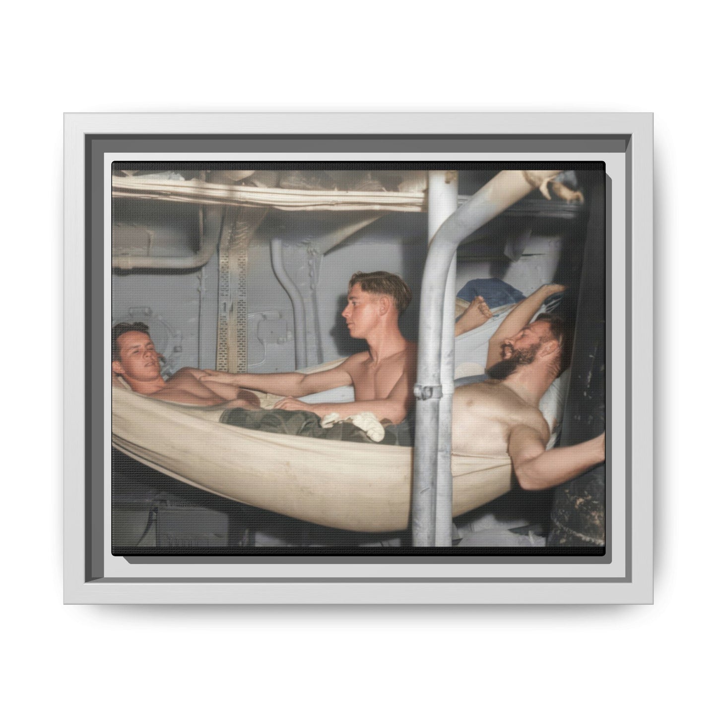 hommes 004 | Framed Vintage Photo - Matte Canvas