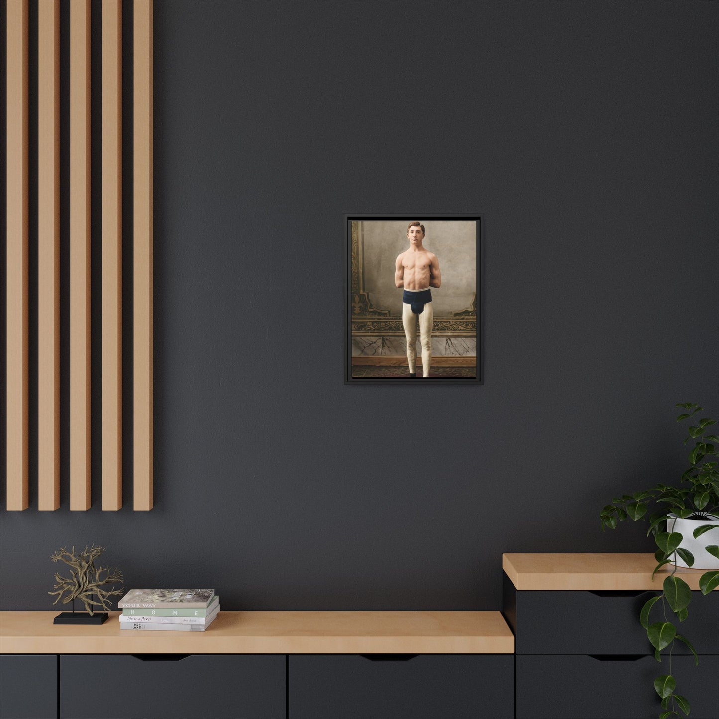 athlétisme 028 | Framed Vintage Photo - Matte Canvas