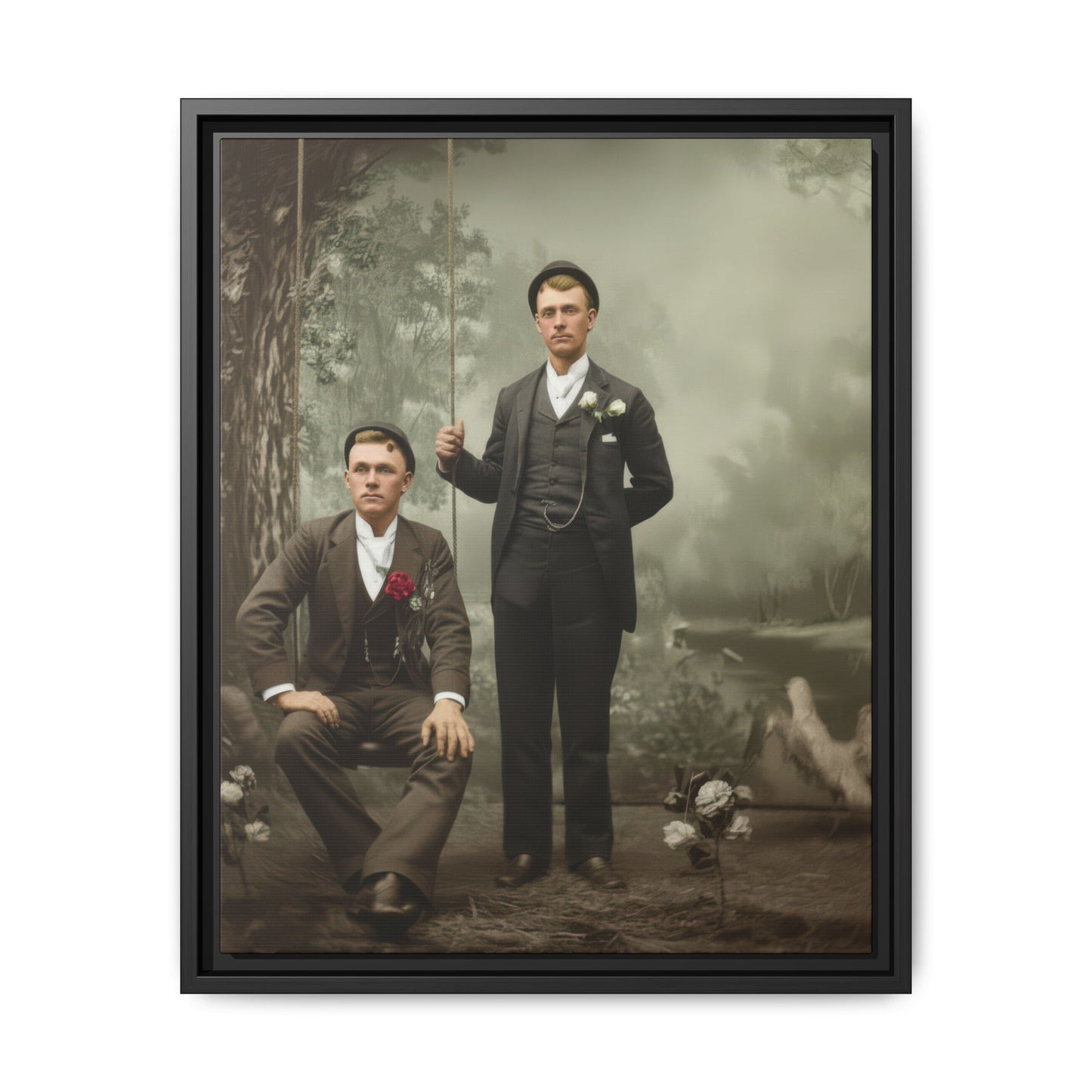 paire 008 | Framed Vintage Photo - Matte Canvas