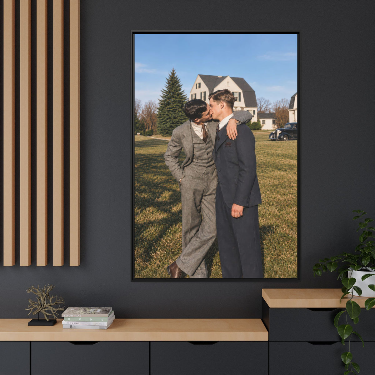 paire 005 | Framed Vintage Photo - Matte Canvas