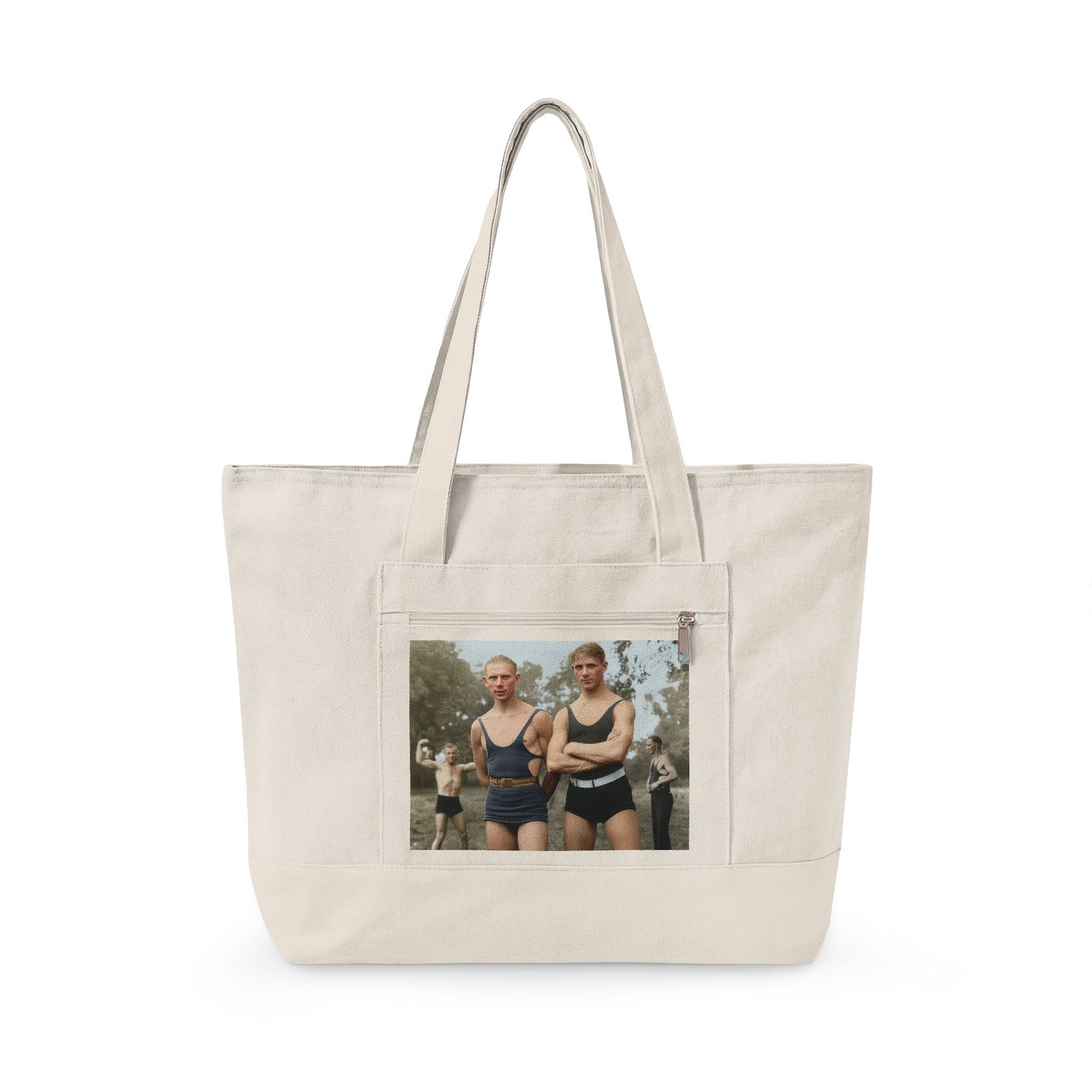 Beach Day Zippered Canvas Tote | nager 037