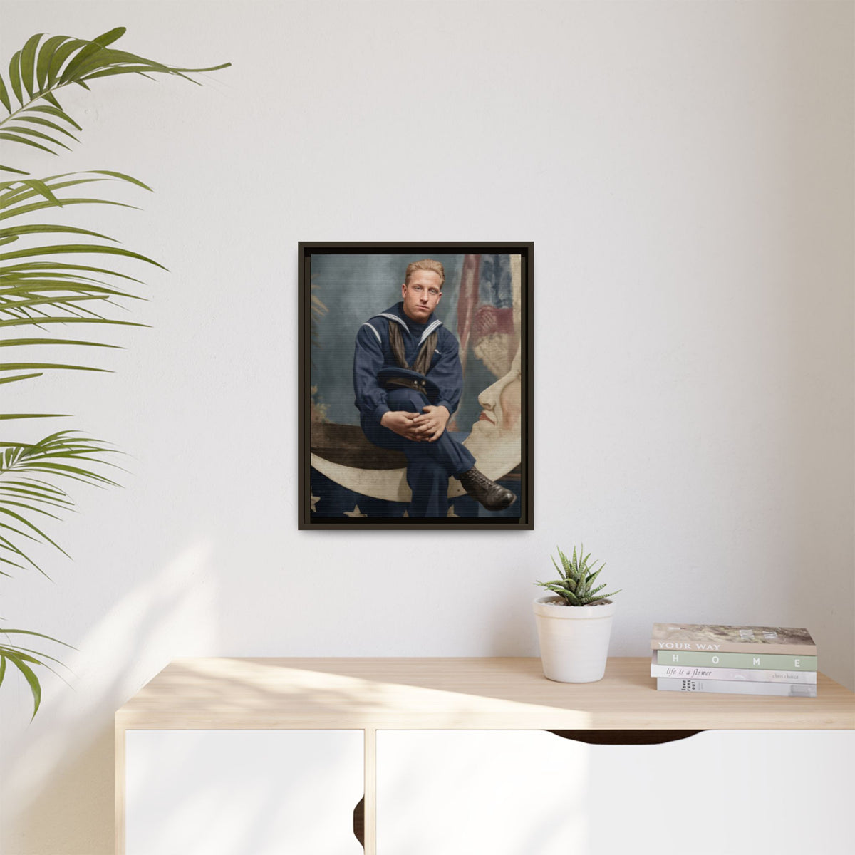 celibataire 016 | Framed Vintage Photo - Matte Canvas