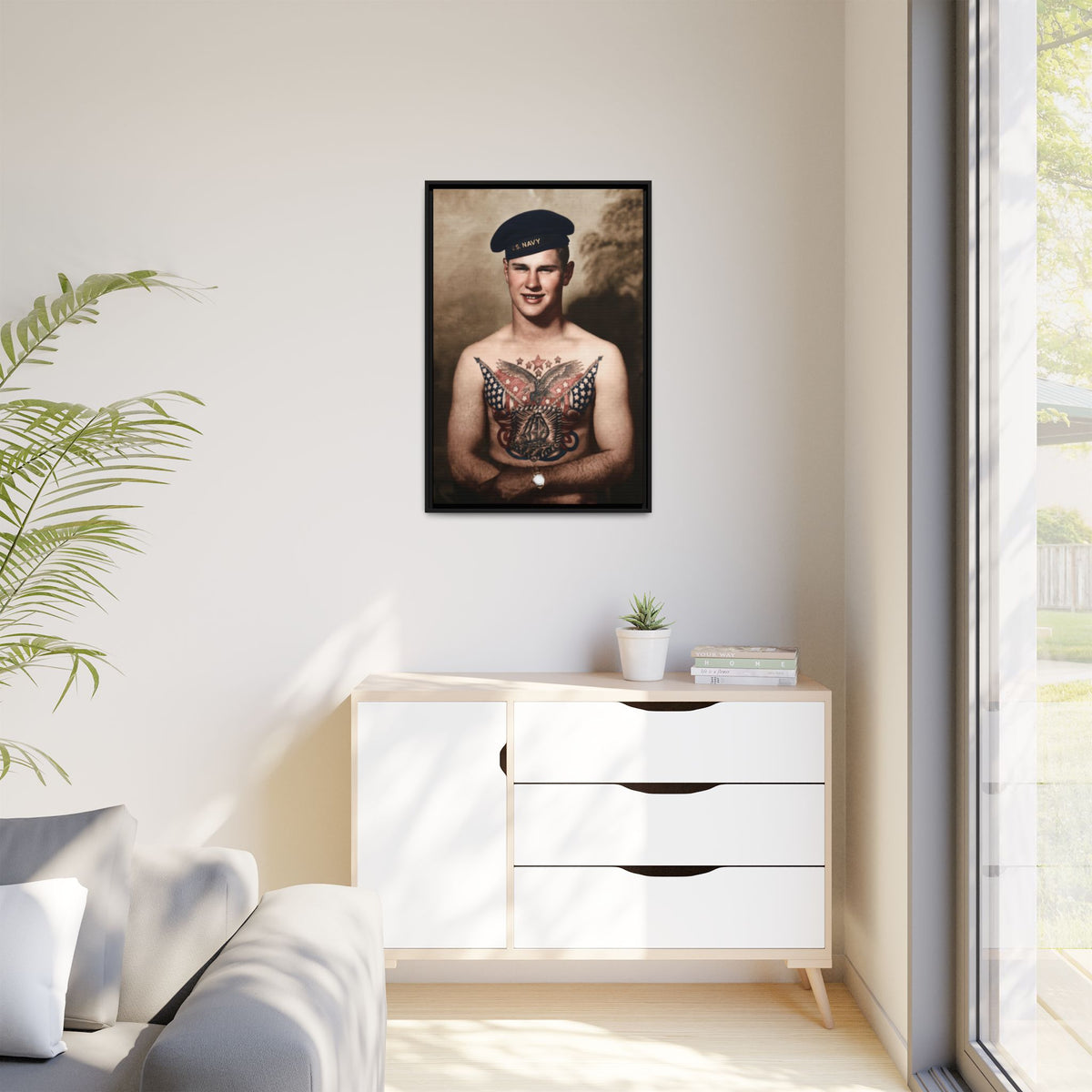 celibataire 037 | Framed Vintage Photo - Matte Canvas