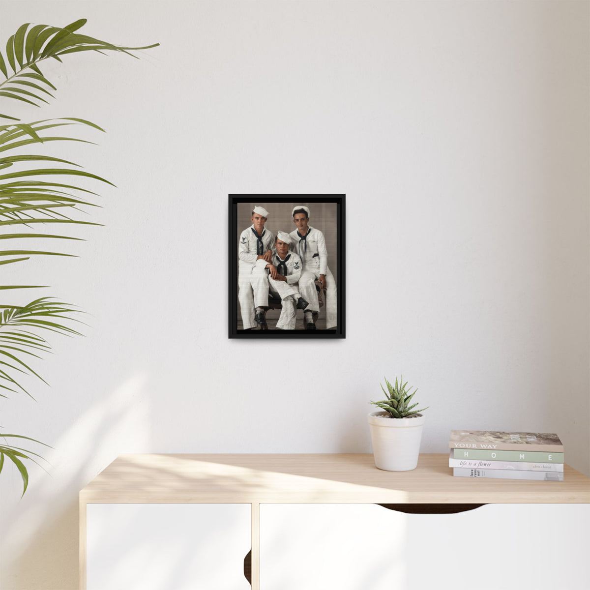 hommes 008 | Framed Vintage Photo - Matte Canvas