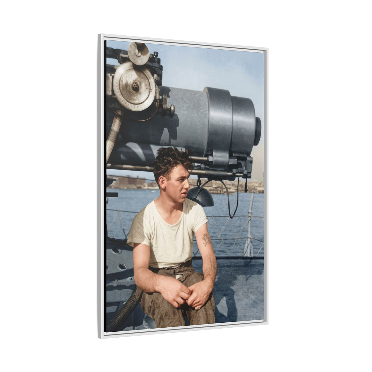 celibataire 026 | Framed Vintage Photo - Matte Canvas