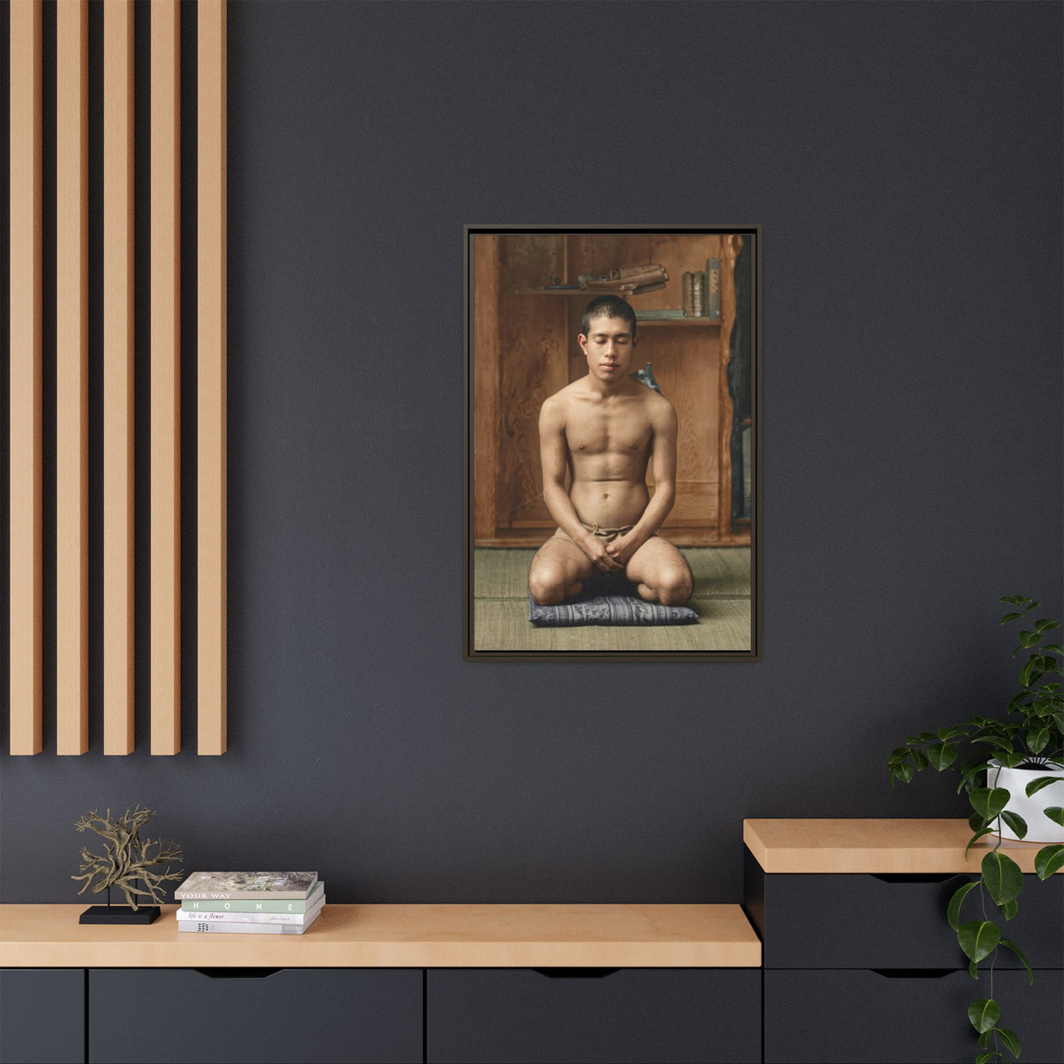 celibataire 025 | Framed Vintage Photo - Matte Canvas