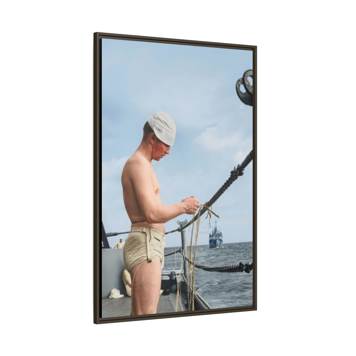 celibataire 043 | Framed Vintage Photo - Matte Canvas