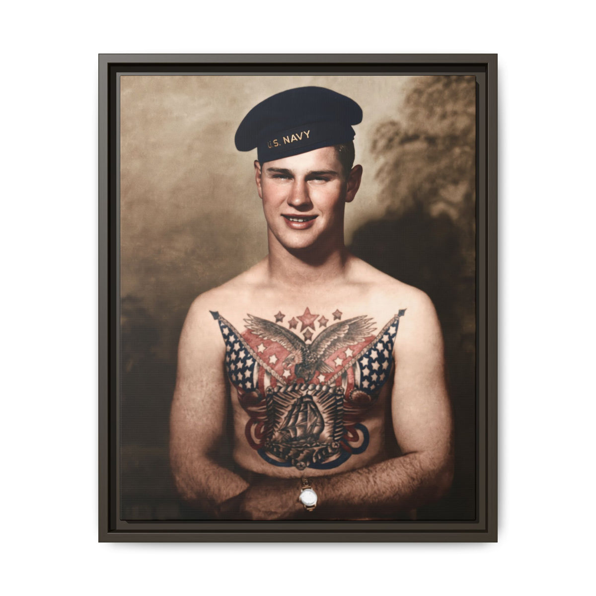 celibataire 037 | Framed Vintage Photo - Matte Canvas